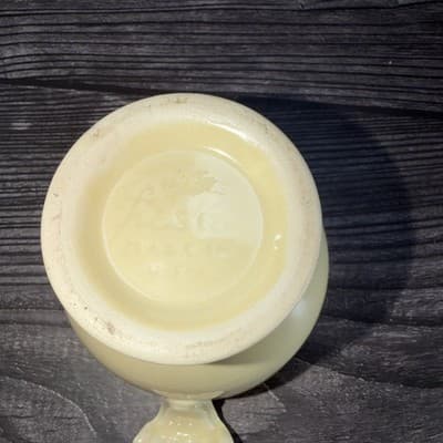 Vintage Fiesta Ware Sugar Bowl Yellow Handles Homer Laughlin Pedestal No Lid - Thumbnail 8