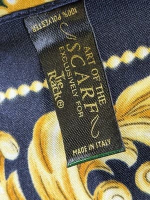 Vintage Art Of Scarf 35” X 35” Square For The Tie Rack Burgundy Green Gold - Thumbnail 13