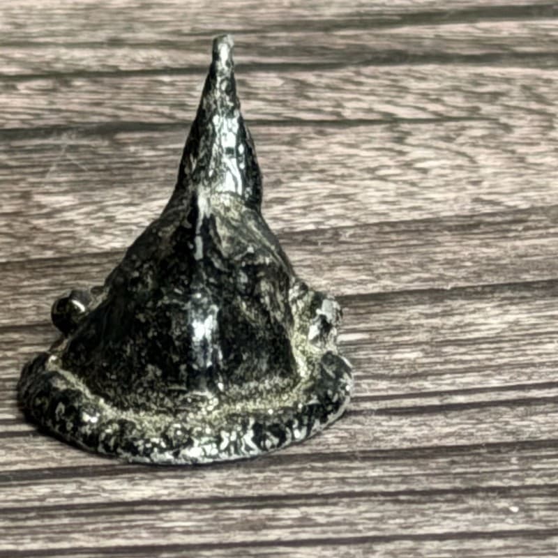 Vintage Miniature Cast Metal Hen on Nest Figurine 1 Inch - Thumbnail 2
