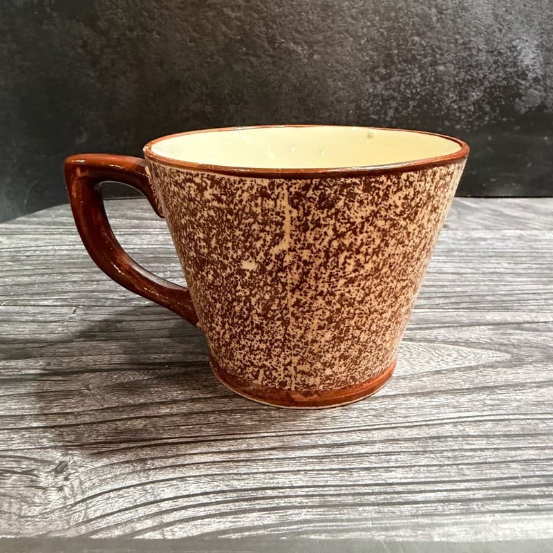 Tilso Japan Vintage Coffee Cup Mug Coffee Time Brown Sponged This Belongs To - Thumbnail 2