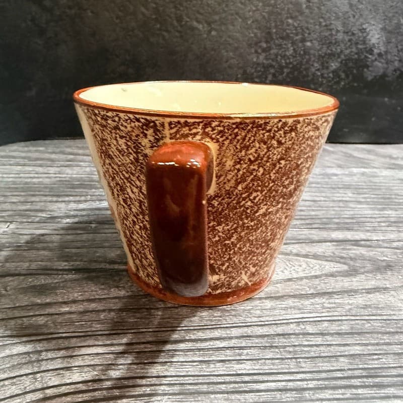 Tilso Japan Vintage Coffee Cup Mug Coffee Time Brown Sponged This Belongs To - Thumbnail 3