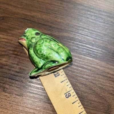 VTG Frogs Pond Salt & Pepper Shaker Set Handpainted Spaghetti ware realistic - Thumbnail 15