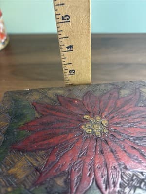 Vintage Wood Box. Pyrography Inscription 1910 Nelle Aircraft To Howard Baldwin - Thumbnail 17