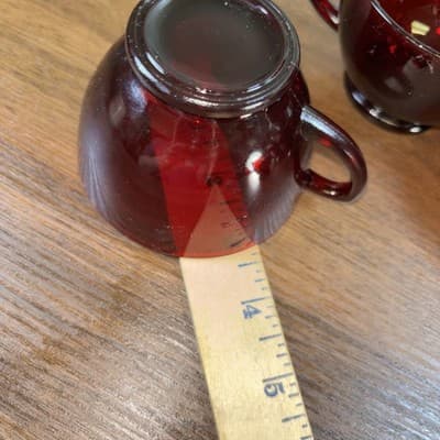 VTG Anchor Hocking Glass Footed Cups SET OF 12 Royal Ruby Red 2 1/4" T 5 oz - Thumbnail 13