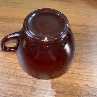 VTG Anchor Hocking Glass Footed Cups SET OF 12 Royal Ruby Red 2 1/4" T 5 oz - Thumbnail 12