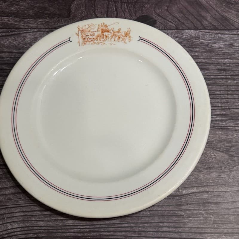 Vintage Bailey-Walker Vitrified China Hicks Tavern Stagecoach Dinner Plate