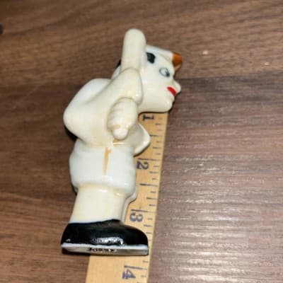 Vintage Ceramic Baseball Catcher & Batter Salt & Pepper Shakers Japan Funny Men - Thumbnail 11