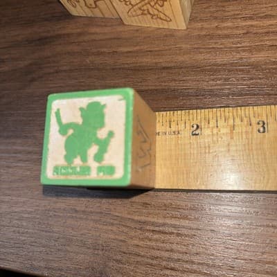 Vintage Disney Alphabet Blocks Children’s Toy Set of 15 Blocks Disneyana Toys - Thumbnail 8