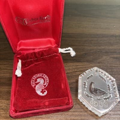 Waterford Crystal 1989 Geese a Laying: 12 Days of Christmas Ornaments Original