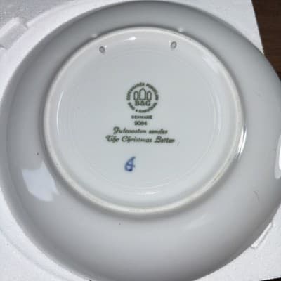 Vintage 1984 Bing & Grondahl The Christmas Better Christmas Eve PLATE 9084 Blue - Thumbnail 5