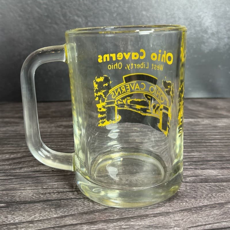 Vintage Ohio Caverns West Liberty Ohio Souvenir Glass Mug - Thumbnail 5