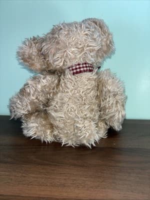 Russ Long Hair Bear Plush Tan With Bow Stuffed Animal 15" Floppy Corduroy - Thumbnail 4