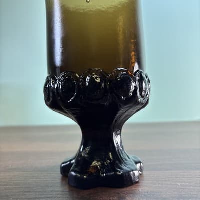 MCM 1970s Vintage Franciscan Madeira Smoke Brown Water Goblet Glasses 5 1/2” - Thumbnail 7