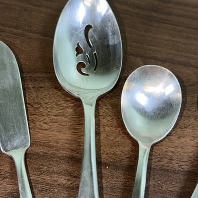 8 Serving Pieces Rogers International EXQUISITE Silverplate 1957 Spoons Ladle - Thumbnail 5