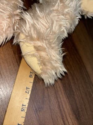 Russ Long Hair Bear Plush Tan With Bow Stuffed Animal 15" Floppy Corduroy - Thumbnail 8