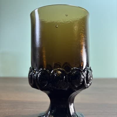 MCM 1970s Vintage Franciscan Madeira Smoke Brown Water Goblet Glasses 5 1/2” - Thumbnail 8