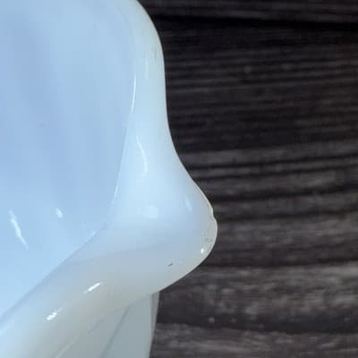 Fire-King Glass Light Blue Azurite Swirl Creamer – Vintage Fire-King Cream Pit - Thumbnail 2