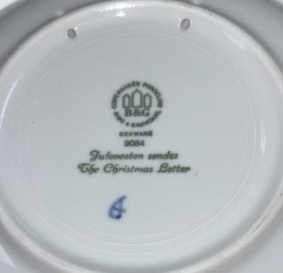 Vintage 1984 Bing & Grondahl The Christmas Better Christmas Eve PLATE 9084 Blue - Thumbnail 6