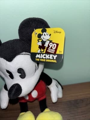 Mickey Mouse 90th Anniversary Bean Plush Pie-Eye Mickey Vintage Style Look - Thumbnail 3