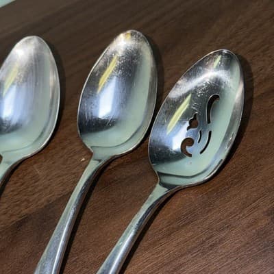 8 Serving Pieces Rogers International EXQUISITE Silverplate 1957 Spoons Ladle - Thumbnail 8