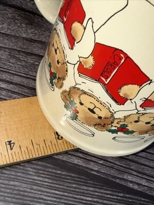 Vintage 1982 Lucy And Me Enesco Teddy Bear Christmas Choir Coffee Mug 10oz EUC - Thumbnail 10