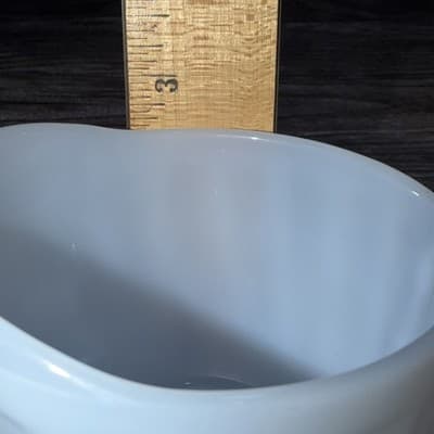Fire-King Glass Light Blue Azurite Swirl Creamer – Vintage Fire-King Cream Pit - Thumbnail 11