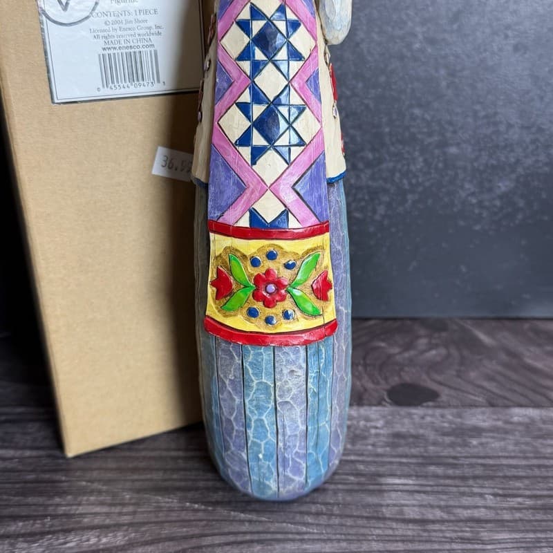 Jim Shore Heartwood Creek Winter Bloom Snowman Figurine 14" - Vintage 2004 - Thumbnail 3