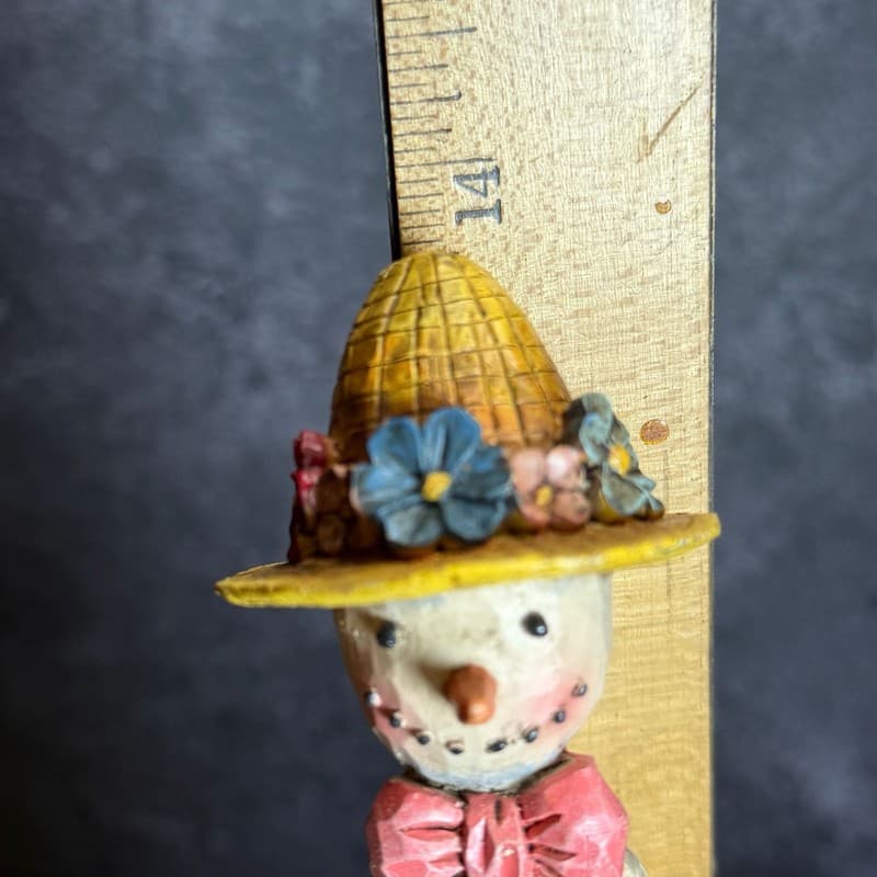 Jim Shore Heartwood Creek Winter Bloom Snowman Figurine 14" - Vintage 2004 - Thumbnail 10