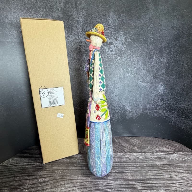 Jim Shore Heartwood Creek Winter Bloom Snowman Figurine 14" - Vintage 2004 - Thumbnail 5