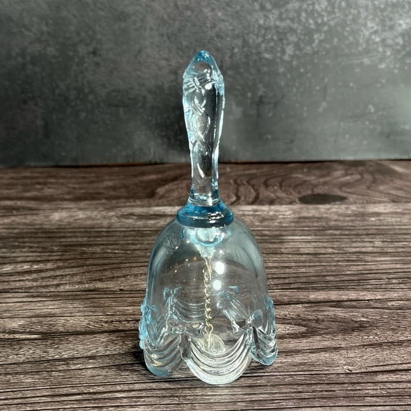 Vintage Fenton Colonial Blue Glass Bell Bows and Swags Pattern 4.5" - Thumbnail 6
