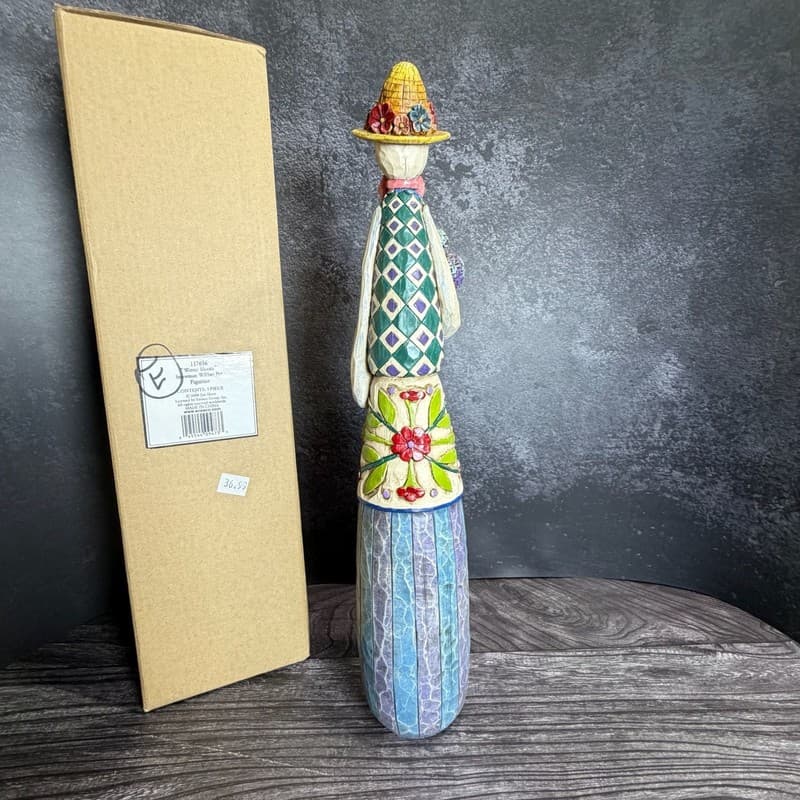 Jim Shore Heartwood Creek Winter Bloom Snowman Figurine 14" - Vintage 2004 - Thumbnail 6