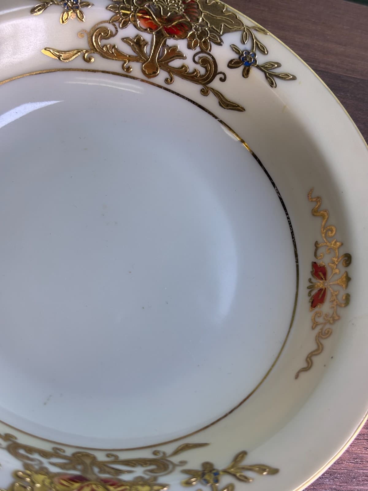 Antique Noritake Porcelain China Lemon Dish Gold Paint Pattern-42200 Circa-1918 - Thumbnail 6
