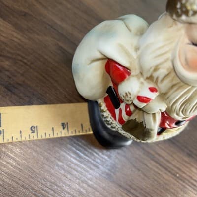Vtg Homco Ceramic Santa Claus Coin Bank Figurine Christmas #5610 6”Hx 4”W - Thumbnail 11