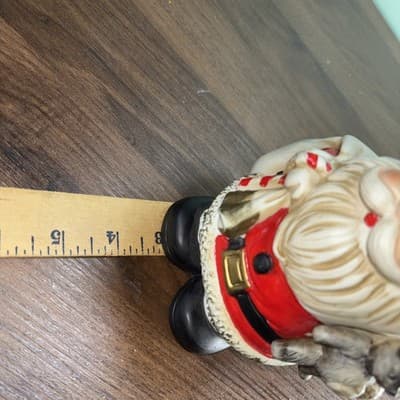 Vtg Homco Ceramic Santa Claus Coin Bank Figurine Christmas #5610 6”Hx 4”W - Thumbnail 12