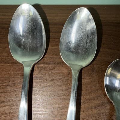 5 Serving Pieces Rogers International EXQUISITE Silverplate 1957 Spoons Pie - Thumbnail 3