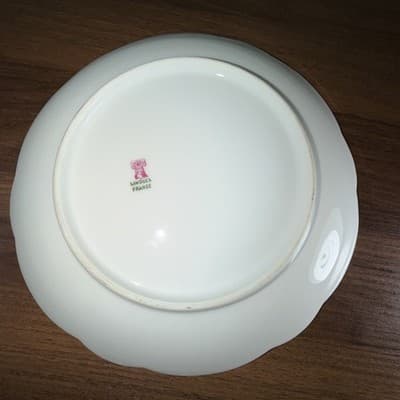 Vintage T & V Tesserman & Vogt Limoges France Gold Border 8” Plate Moss Roses - Thumbnail 7