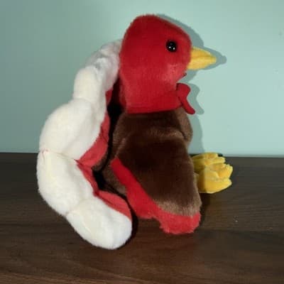 TY Beanie Buddy SOFT GOBBLES THE TURKEY 9" STUFFED ANIMAL Toy 1999 - Thumbnail 6