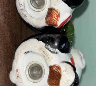 Vintage Lefton Christmas Panda Bears Salt & Pepper Shakers Candy Cane & Wreath - Thumbnail 9