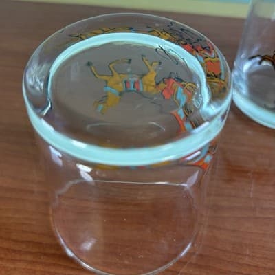 Set of 4 On The Rocks Horse Carriage Coach Glasses 3.5" Cab Tilbury Calche VTG - Thumbnail 12