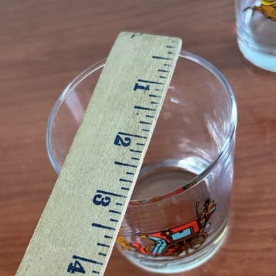 Set of 4 On The Rocks Horse Carriage Coach Glasses 3.5" Cab Tilbury Calche VTG - Thumbnail 14