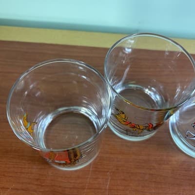 Set of 4 On The Rocks Horse Carriage Coach Glasses 3.5" Cab Tilbury Calche VTG - Thumbnail 8