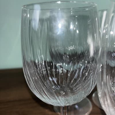Set of 6 Royal Leerdam Holland Swirl Radiance Wine Glasses Vintage 8.5 oz - Thumbnail 8