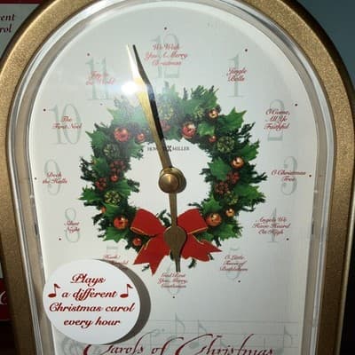 Howard Miller Carols of Christmas II Table Clock Musical Sounds Of The Season - Thumbnail 2