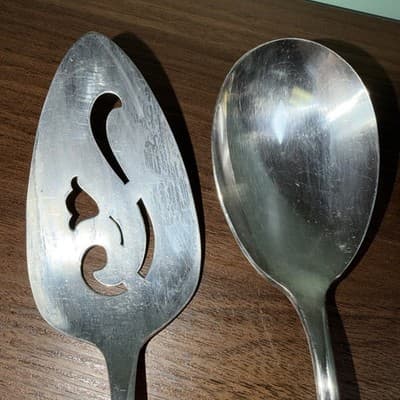 5 Serving Pieces Rogers International EXQUISITE Silverplate 1957 Spoons Pie - Thumbnail 2