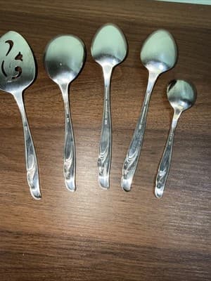 5 Serving Pieces Rogers International EXQUISITE Silverplate 1957 Spoons Pie - Thumbnail 7