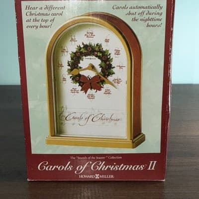 Howard Miller Carols of Christmas II Table Clock Musical Sounds Of The Season - Thumbnail 11