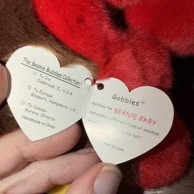 TY Beanie Buddy SOFT GOBBLES THE TURKEY 9" STUFFED ANIMAL Toy 1999 - Thumbnail 4