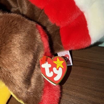 TY Beanie Buddy SOFT GOBBLES THE TURKEY 9" STUFFED ANIMAL Toy 1999 - Thumbnail 3