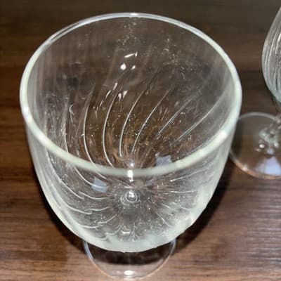 Set of 6 Royal Leerdam Holland Swirl Radiance Wine Glasses Vintage 8.5 oz - Thumbnail 4