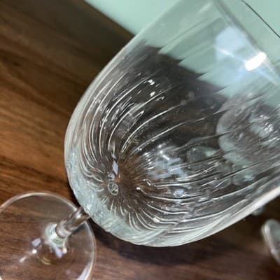 Set of 6 Royal Leerdam Holland Swirl Radiance Wine Glasses Vintage 8.5 oz